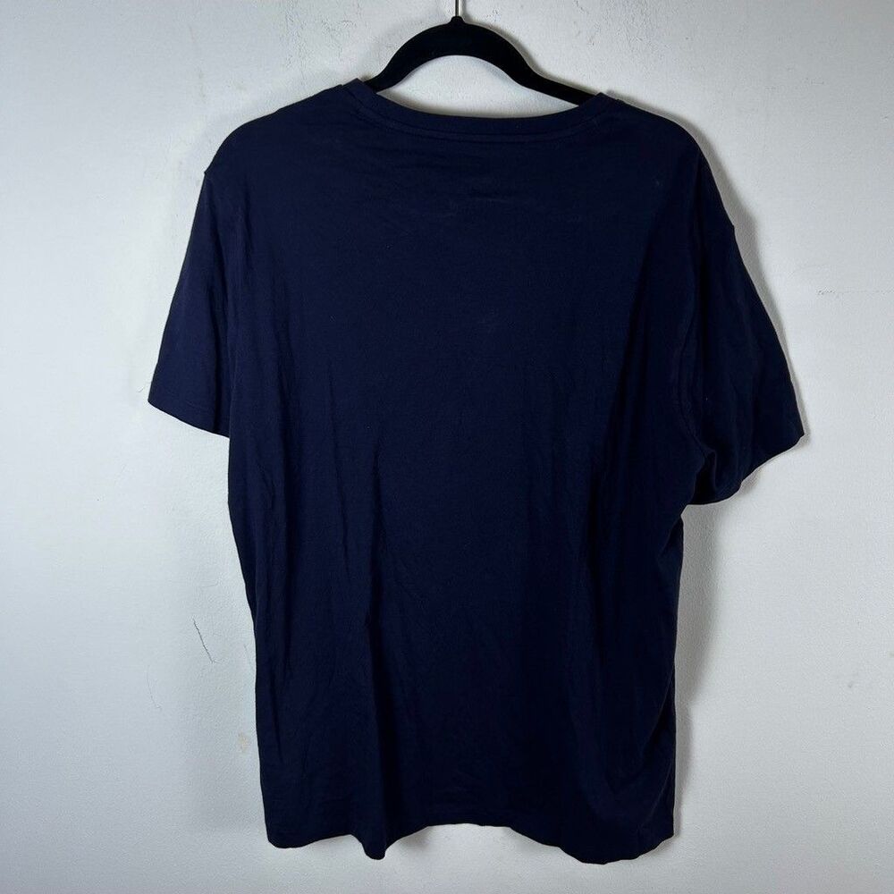 Polo Ralph Lauren T-Shirt Mens Large Navy Blue Red Pony Logo Cotton Crew Neck - Picture 4 of 7